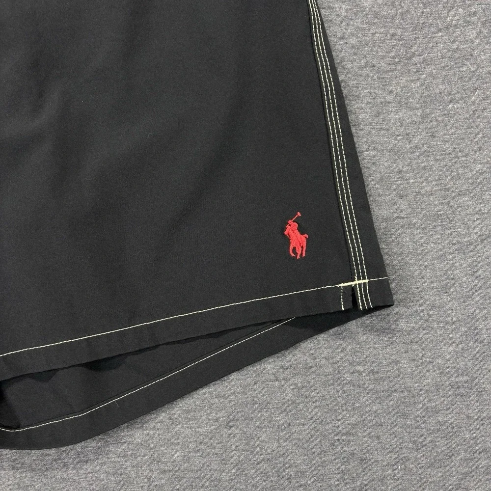 Polo Ralph Lauren Mens Kailua Board Shorts Swim Trunks Black Cargo Lined Size XL